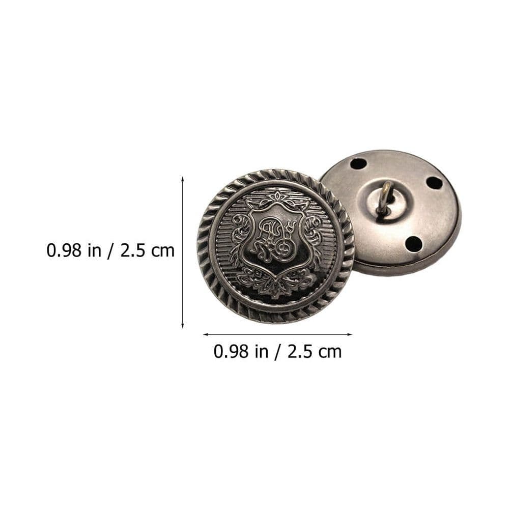 Copper Buttons Elegant Design Dark Grey 1.5cm 2cm 2.5cm 30Pcs