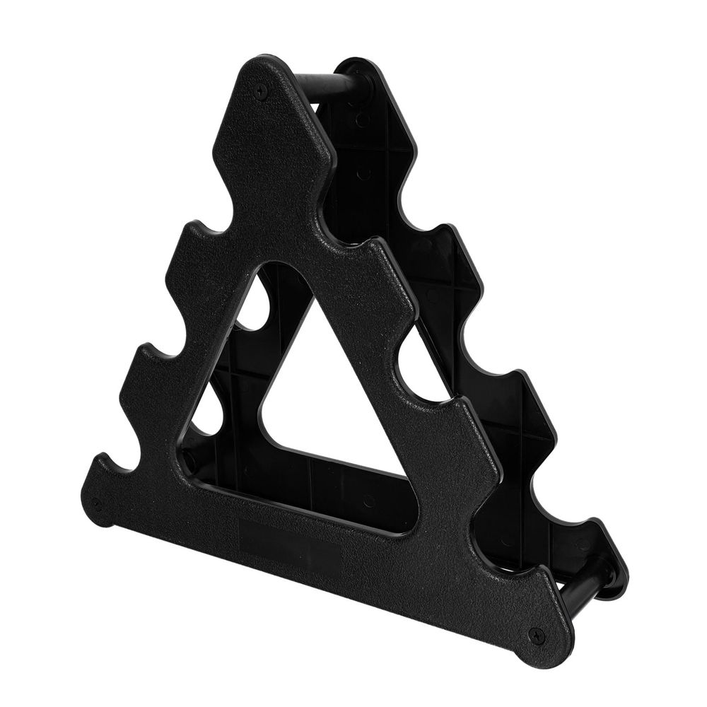 Black Plastic Dumbbell Rack for Storage Simple Design Wear Resistant 10.5x8.3x12.6 inches
