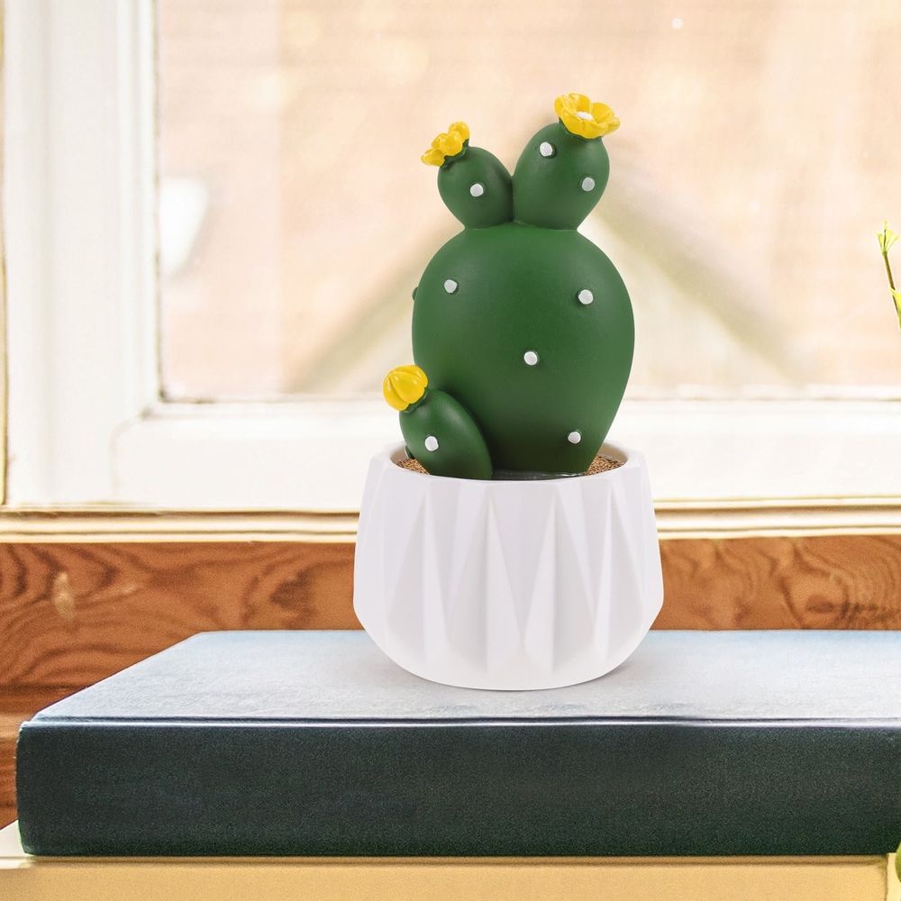 Resin Cactus Decor Multi-Color Lifelike Artificial Plant for Home
