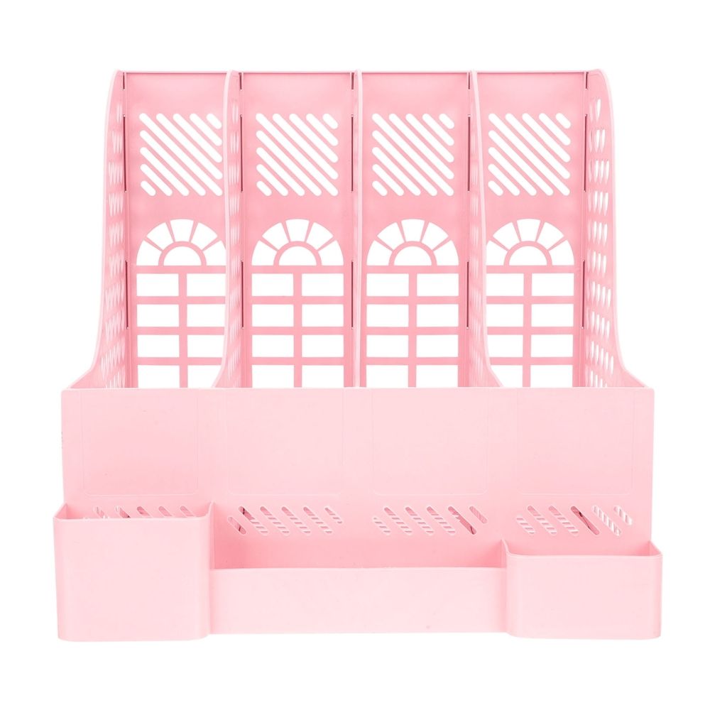 Plastic File Holder Organizer for Office and Student Use, Desktop Document Organizer and Magazine Storage Rack