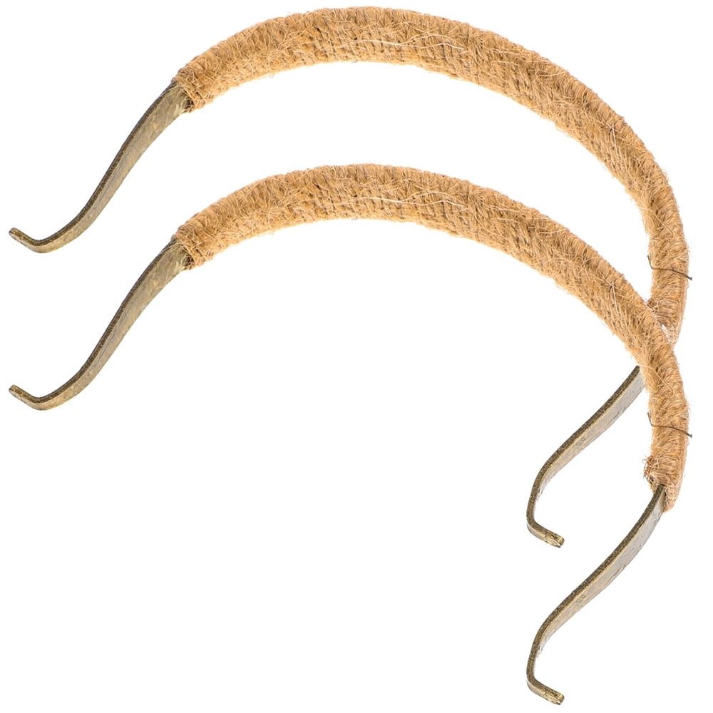Retro Teapot Grip Light Brown Metal for Kettle Parts Replacement 2Pcs