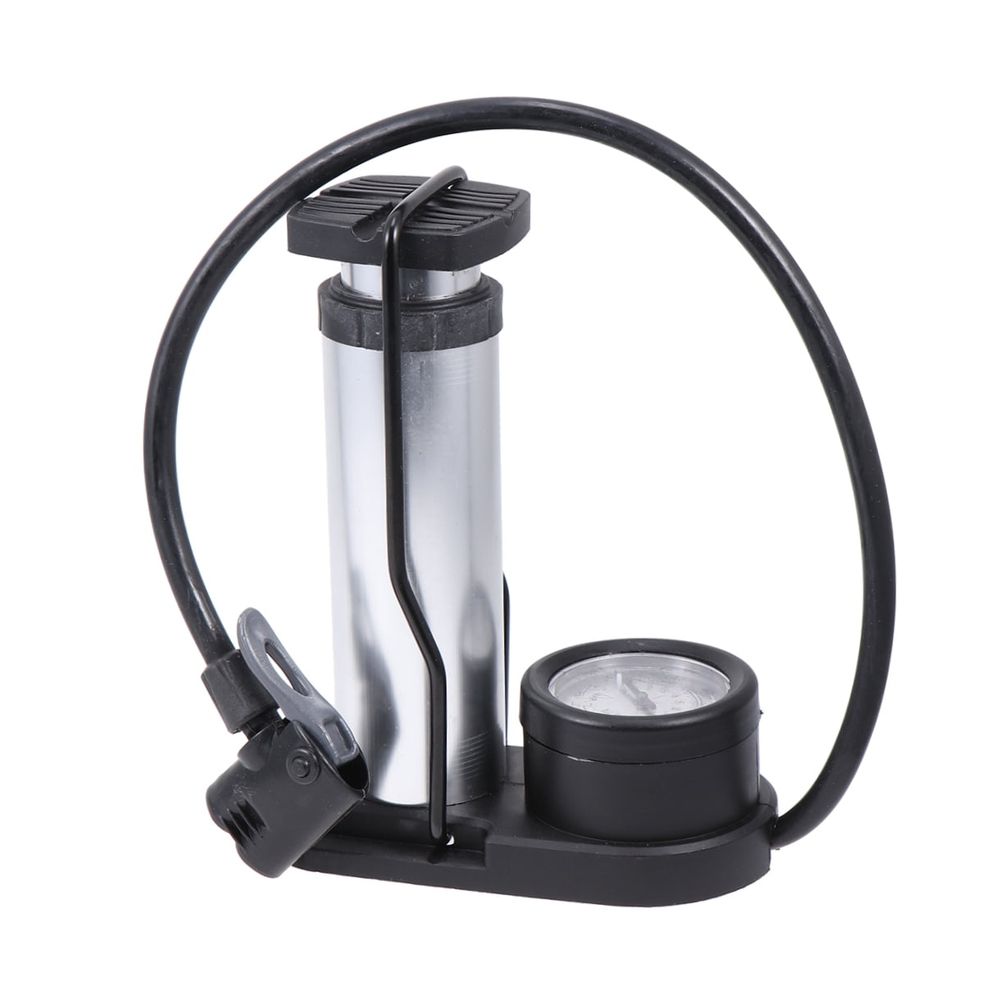Plated Silver Aluminum Alloy Floor Pump for Bikes High Pressure Foot Inflator