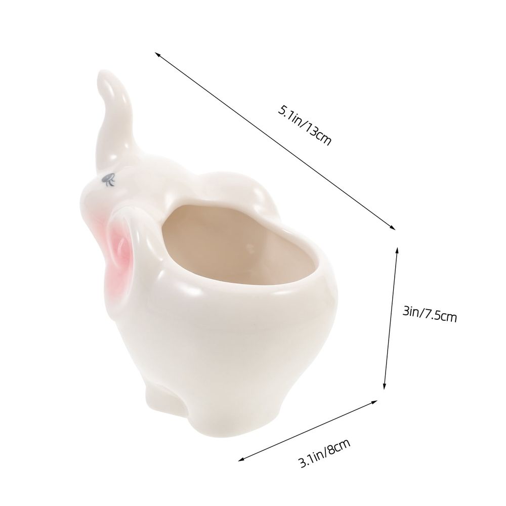 Ceramic Succulent Pot Adorable Elephant Design for Space Saving Decor