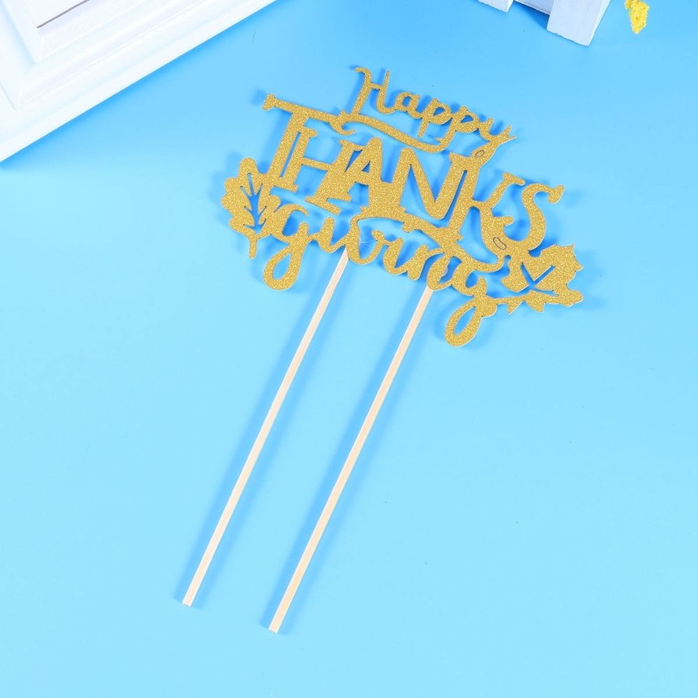 10pcs Cake Topper Letters Paper Glittering Party Picks