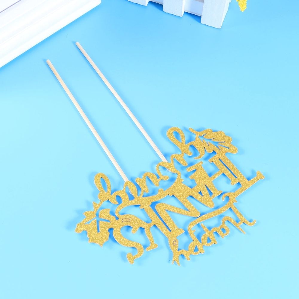 10pcs Cake Topper Letters Paper Glittering Party Picks