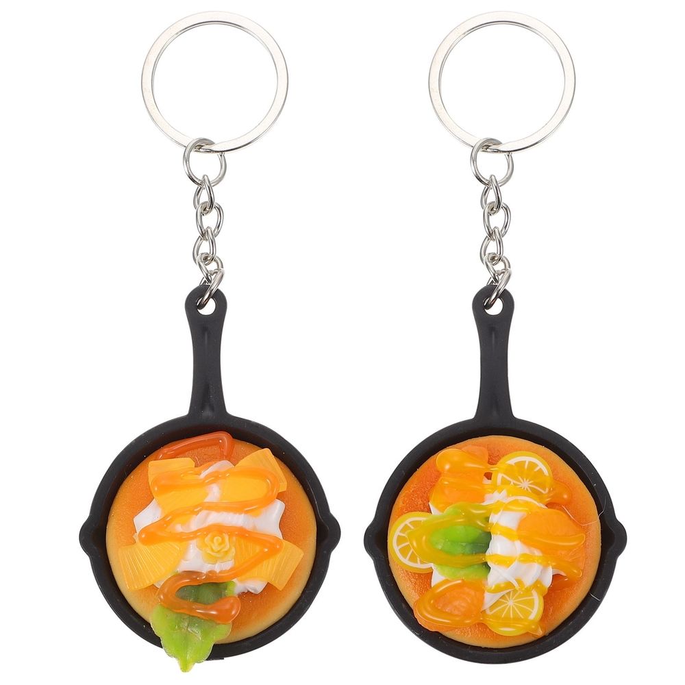 2-Pack Keychain Pendant Set for Keys, Decorative Hanging Accessories, Random Style, PVC and Alloy, Assorted Colors
