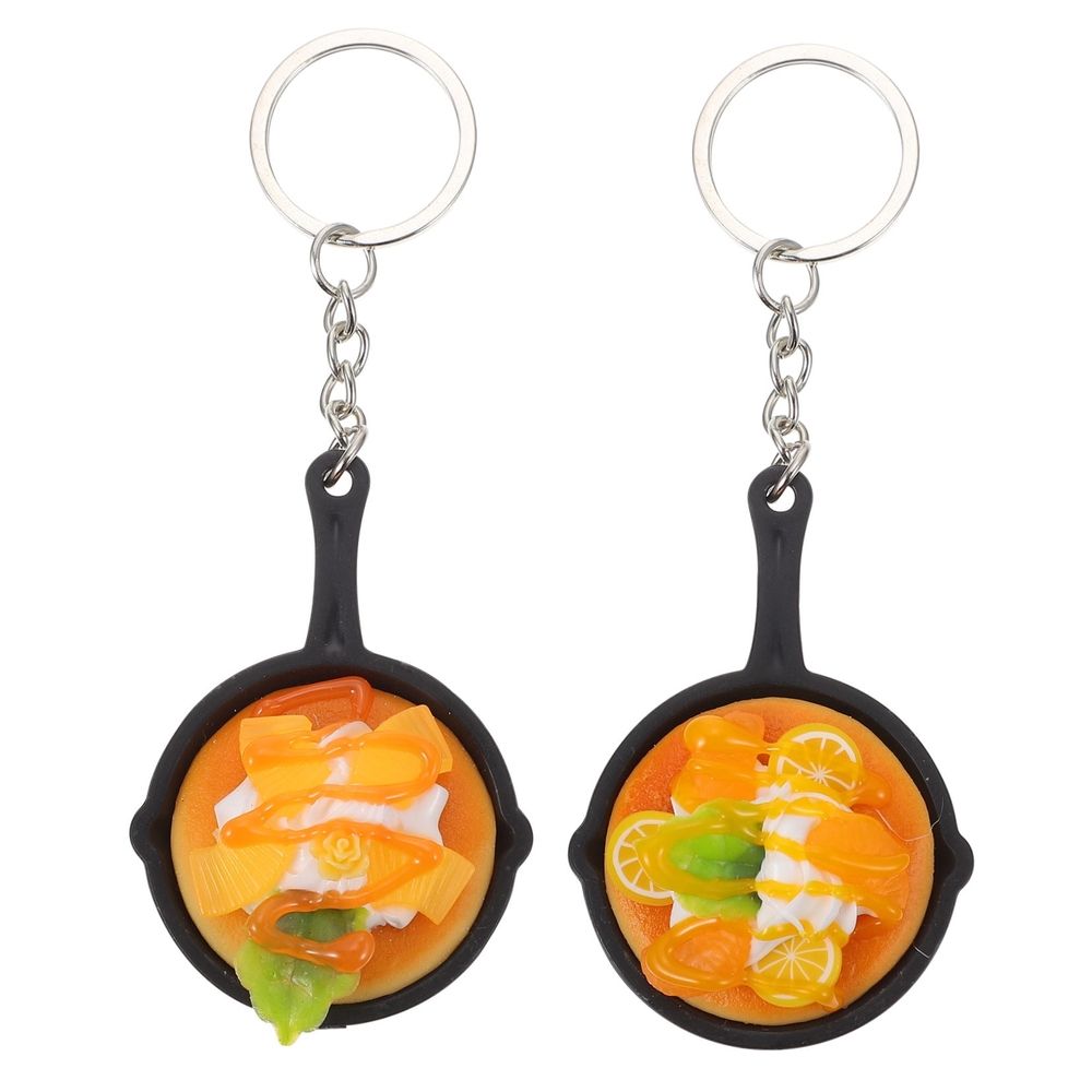 2-Pack Keychain Pendant Set for Keys, Decorative Hanging Accessories, Random Style, PVC and Alloy, Assorted Colors