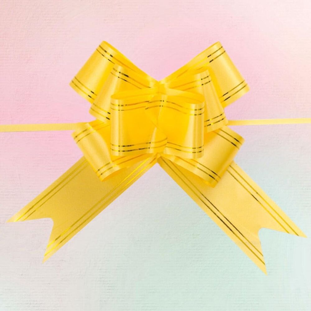 20-Pack Golden Plastic Pull Bows for Wedding Car Decorations and Wrapping 11.8x1.8in