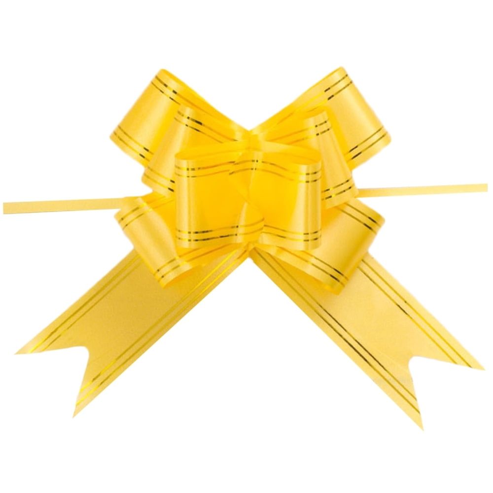 20-Pack Golden Plastic Pull Bows for Wedding Car Decorations and Wrapping 11.8x1.8in