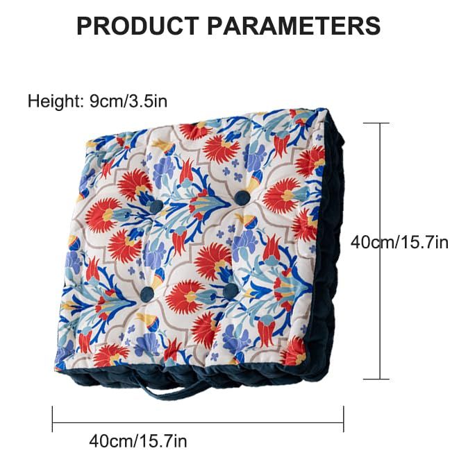 Floor Pillow,Square Pillows Seating for Adults,Bohemmia Style Yoga Cushion Floor Pad for Home Bay Window Party Garden Decoration