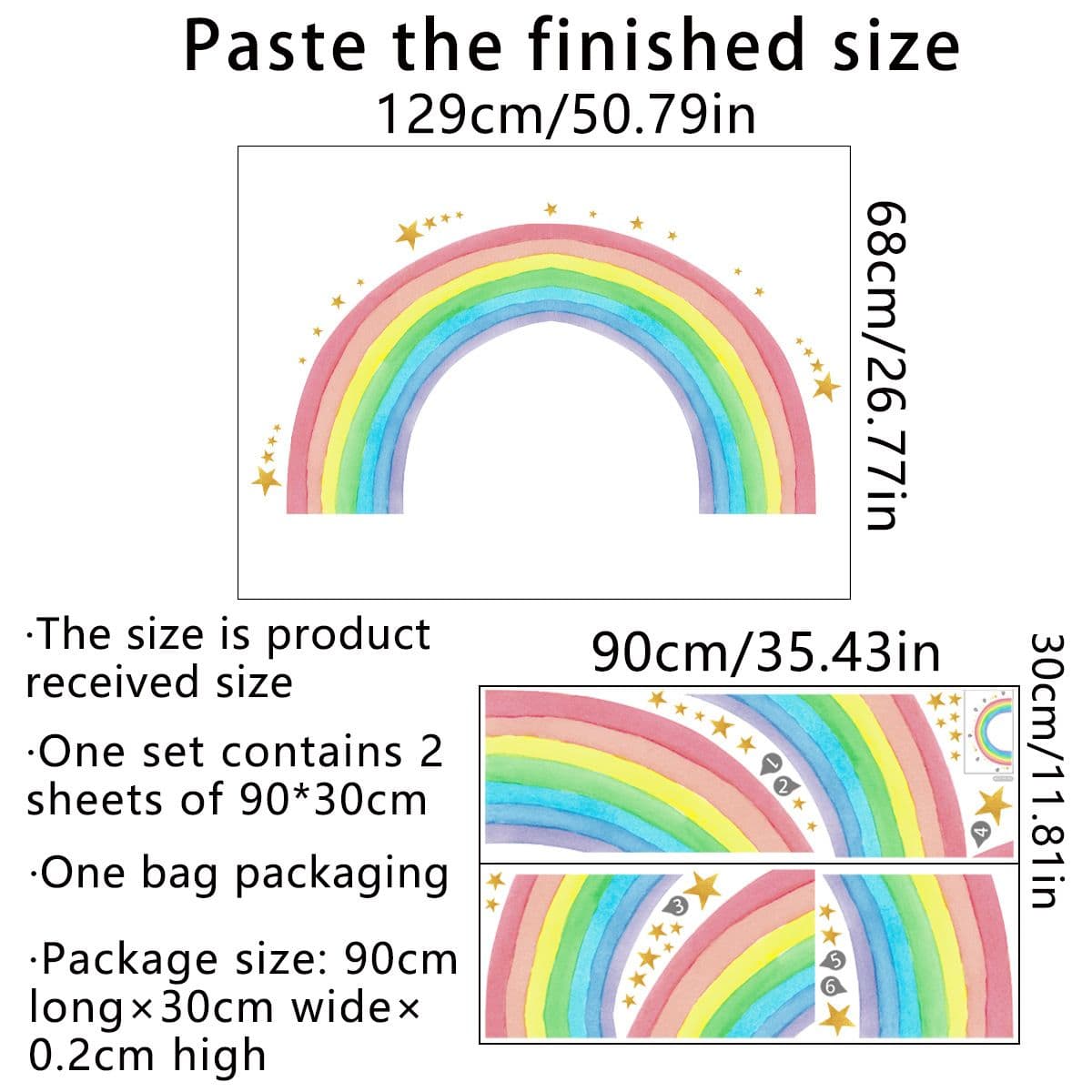 Wall Sticker Decoration DIY Colorful Decorative Wall Decals for Home Background Classroom Wall Decor