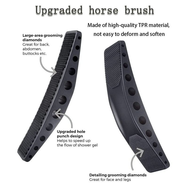 Horse Brush Hair Grooming Shedding Massage Tool Supplies Groomer Stuff Short Haired Removal Sweat Cleaning Pet Comb Scrubber