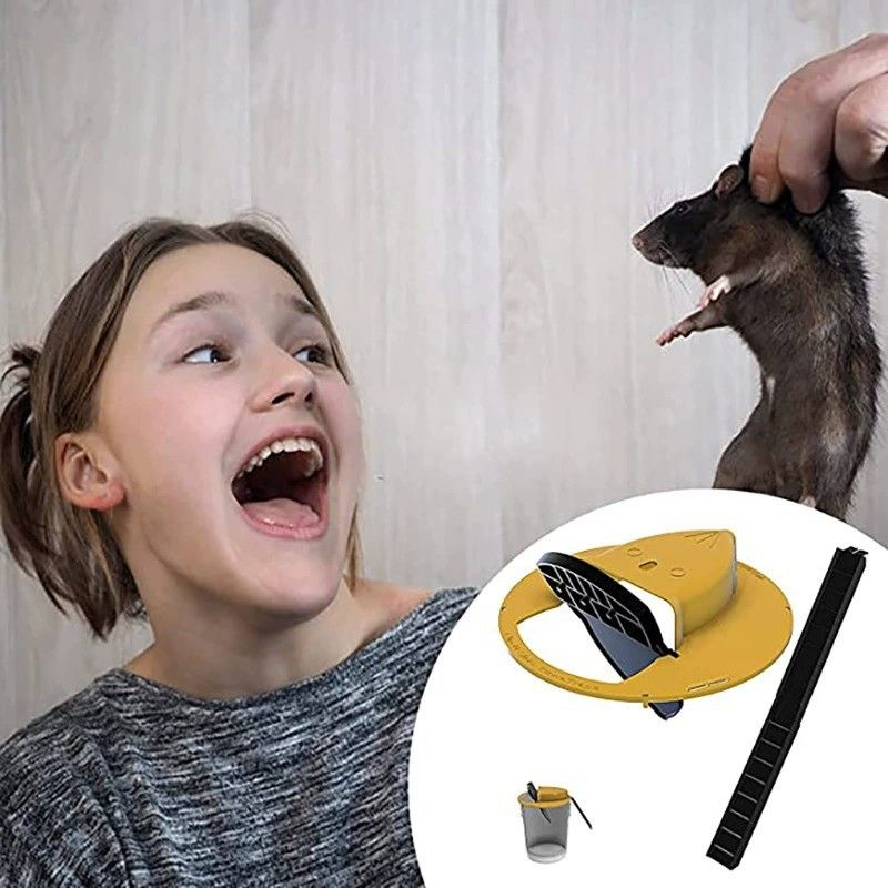 Slide Bucket Lid Mouse Trap |Humane or Lethal| |Trap Door Style| |Multi Catch |Auto Reset| |Indoor Outdoor| |No See Kill|
