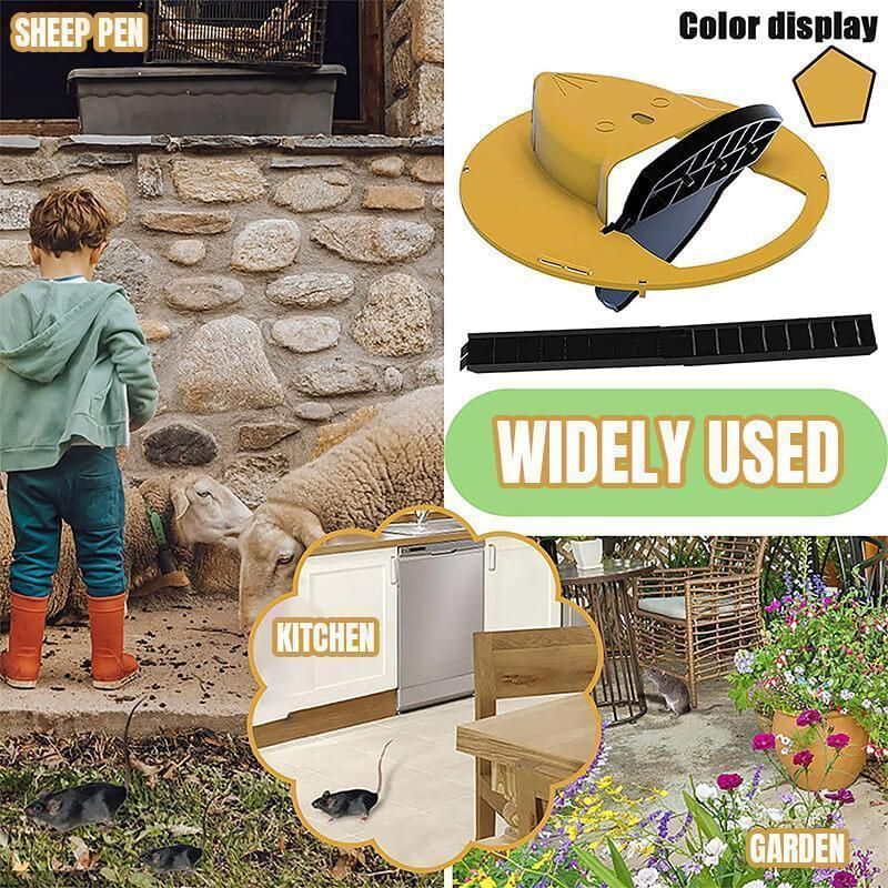 Slide Bucket Lid Mouse Trap |Humane or Lethal| |Trap Door Style| |Multi Catch |Auto Reset| |Indoor Outdoor| |No See Kill|