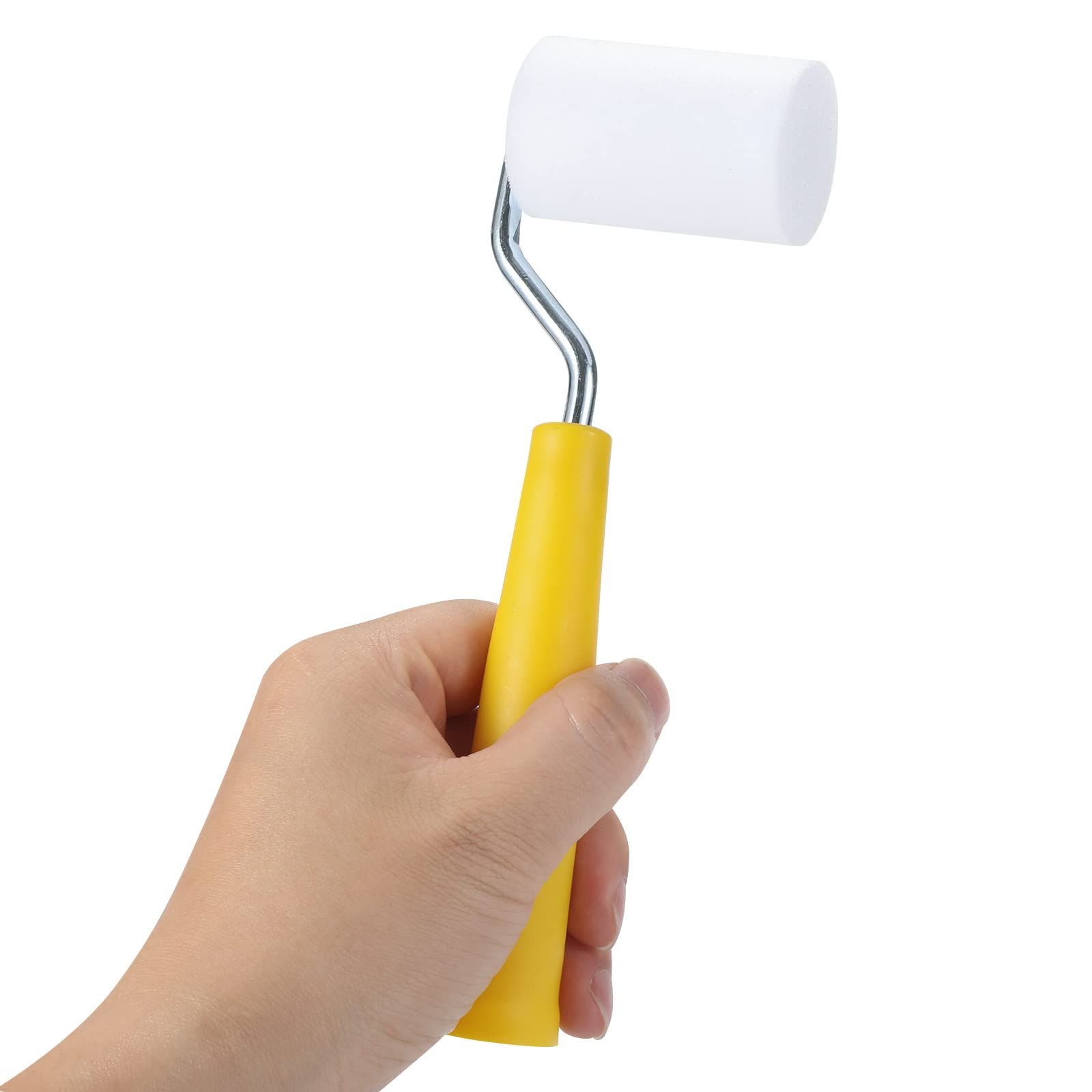 Paint Roller, Sponge Paint Brushes, High-Density Foam Refill Small Finest Finish Paint Roller Kit for Chalk Painting DIY Stenciling