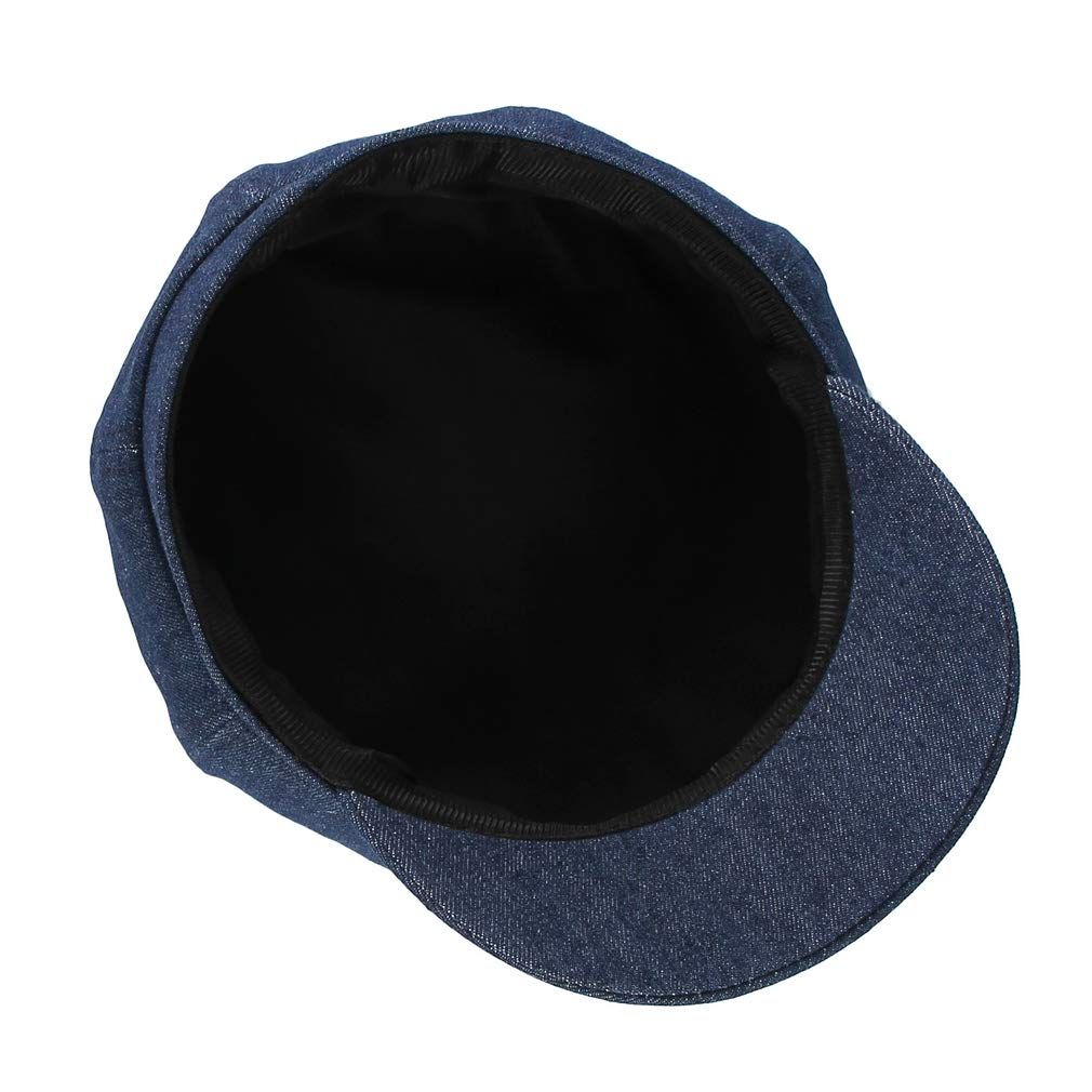 Women Denim Visor Hat Classic-Soft Fit Beret Cap Dark Blue for your next vacation to romantic or just a regular day