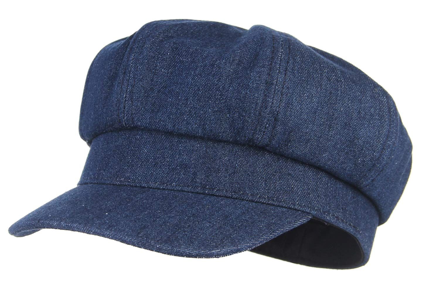 Women Denim Visor Hat Classic-Soft Fit Beret Cap Dark Blue for your next vacation to romantic or just a regular day