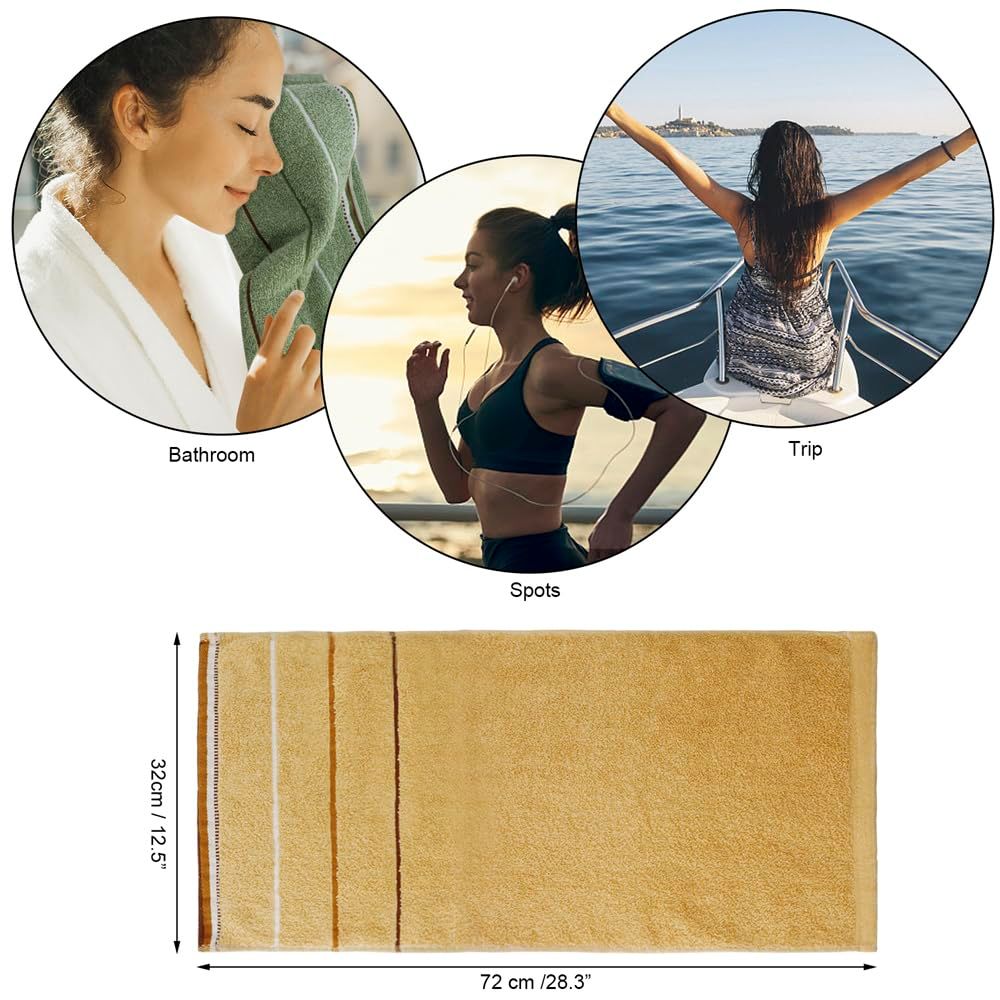 2 Pieces Towels Cotton Washcloths Towel, Towels Cotton Household Absorbent Cotton Towels Adult Thickened Soft Ground Towels