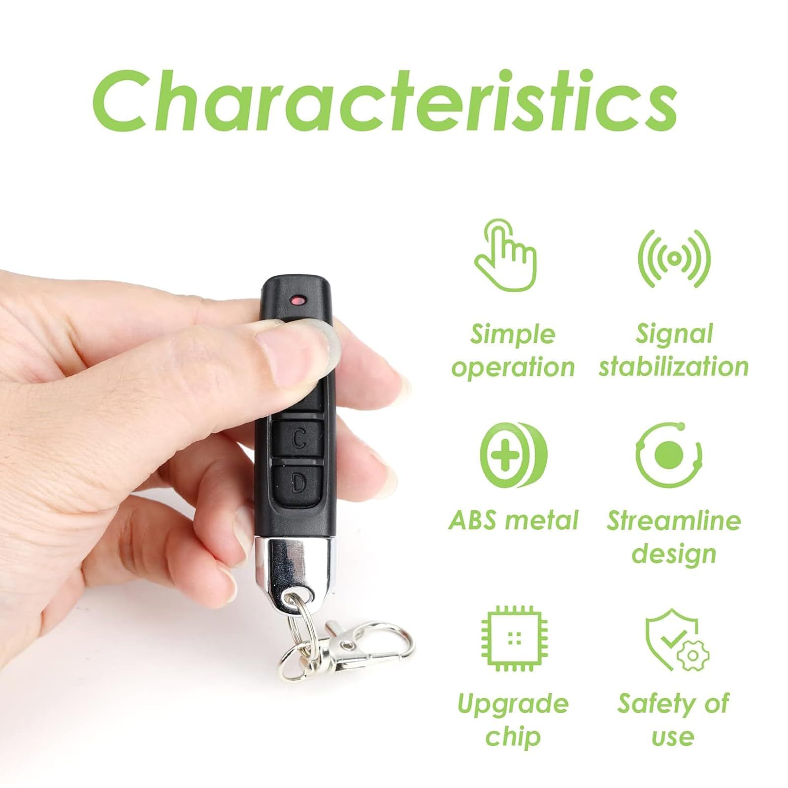 3 Pack Copy Remote Controller Universal Garage Door Wireless Cloning Key Duplicator Electric Opener Durable Wireless Cloning