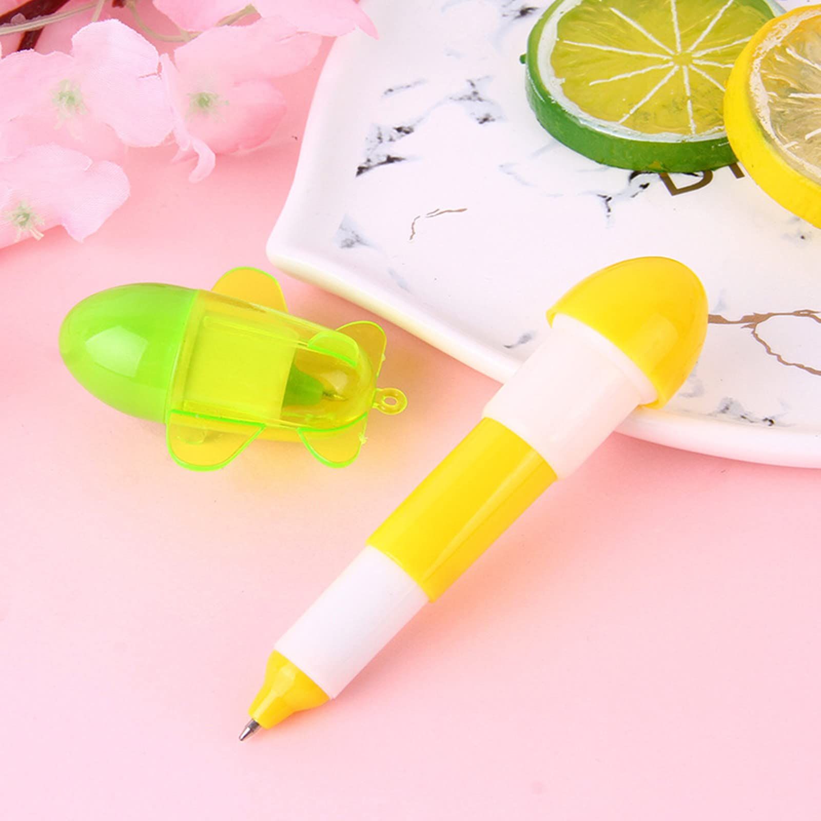 30pcs Mini Plane Ballpoint Pen Cute Cartoon Retractable Ball Pen for Kids (Random Color) delicate, fashionable and durable