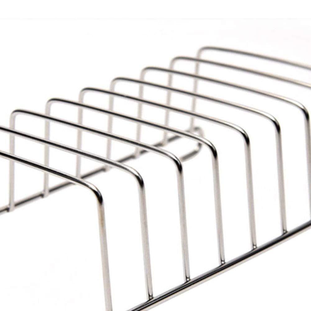 8 Slots Slice Toast Rack Holder, Stainless Steel Toast and Bread Rack​ Breakfast Carry erving Bread Loaf Stand, Rectangle