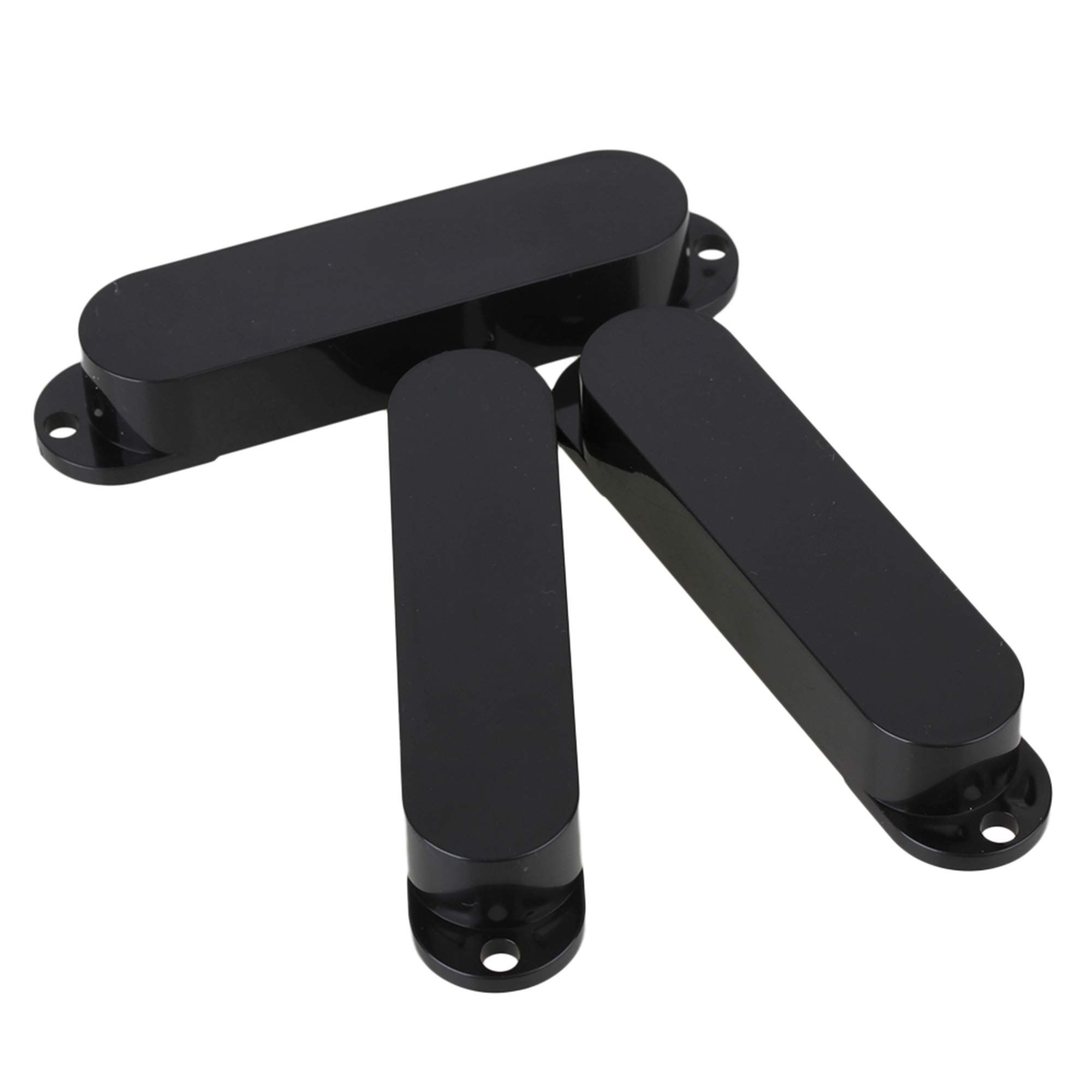 Guitar Pickup Cover Closed Single Coil No Holes Plastic Closed Shell for Electric Guitar black 3 Pack