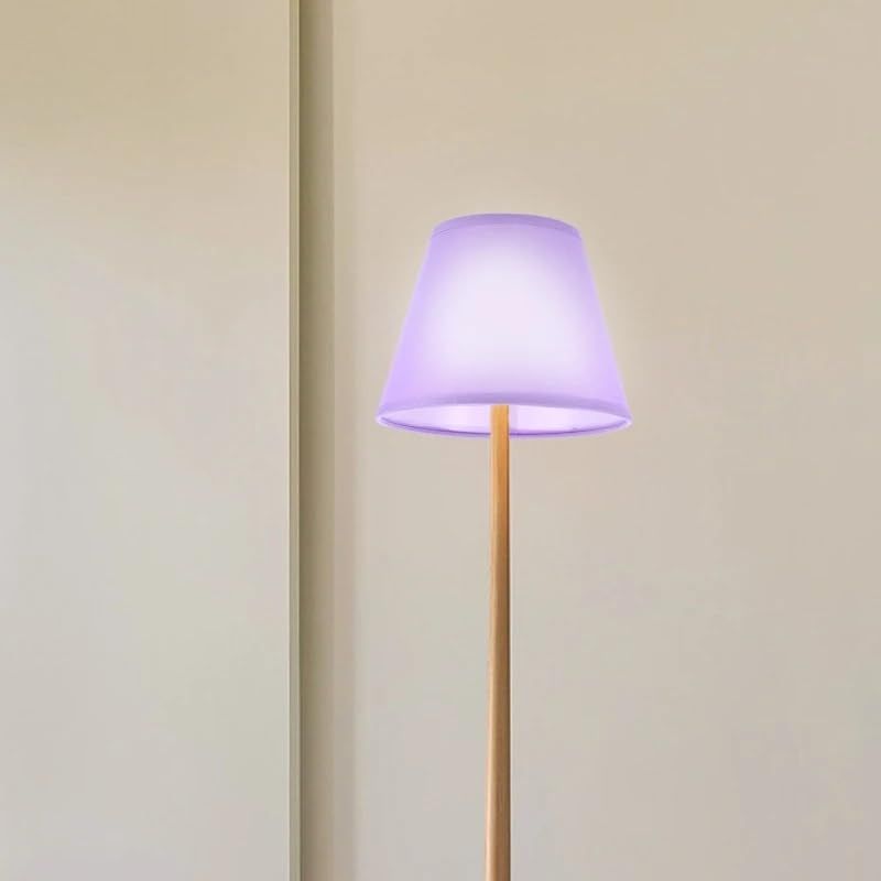 Fabric Lampshade Vintage Shades Hotel Table Light Household Cloth Floor Covers Replacement （10x17x13 purple TC lampshade）