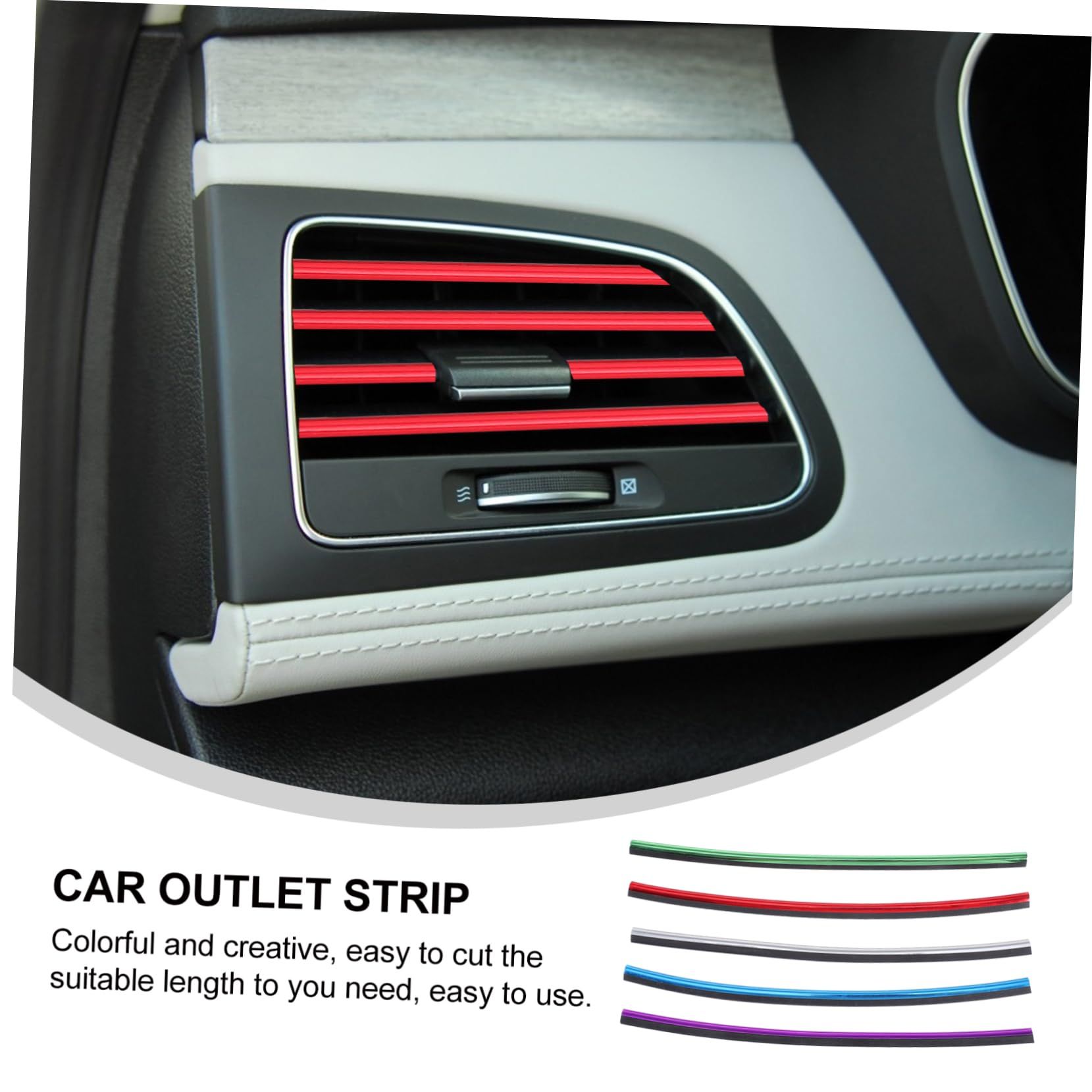 10 Pcs Air outlet decorative strip Car Outlet Clamp Strip Auto Clamp Strip Decor Vehicle Vent Outlet Decor car decoration Car Vent