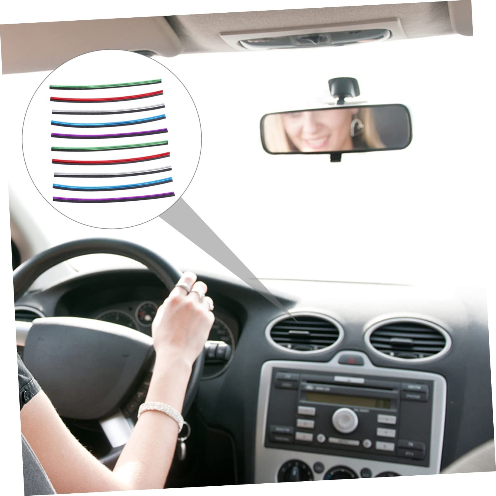10 Pcs Air outlet decorative strip Car Outlet Clamp Strip Auto Clamp Strip Decor Vehicle Vent Outlet Decor car decoration Car Vent