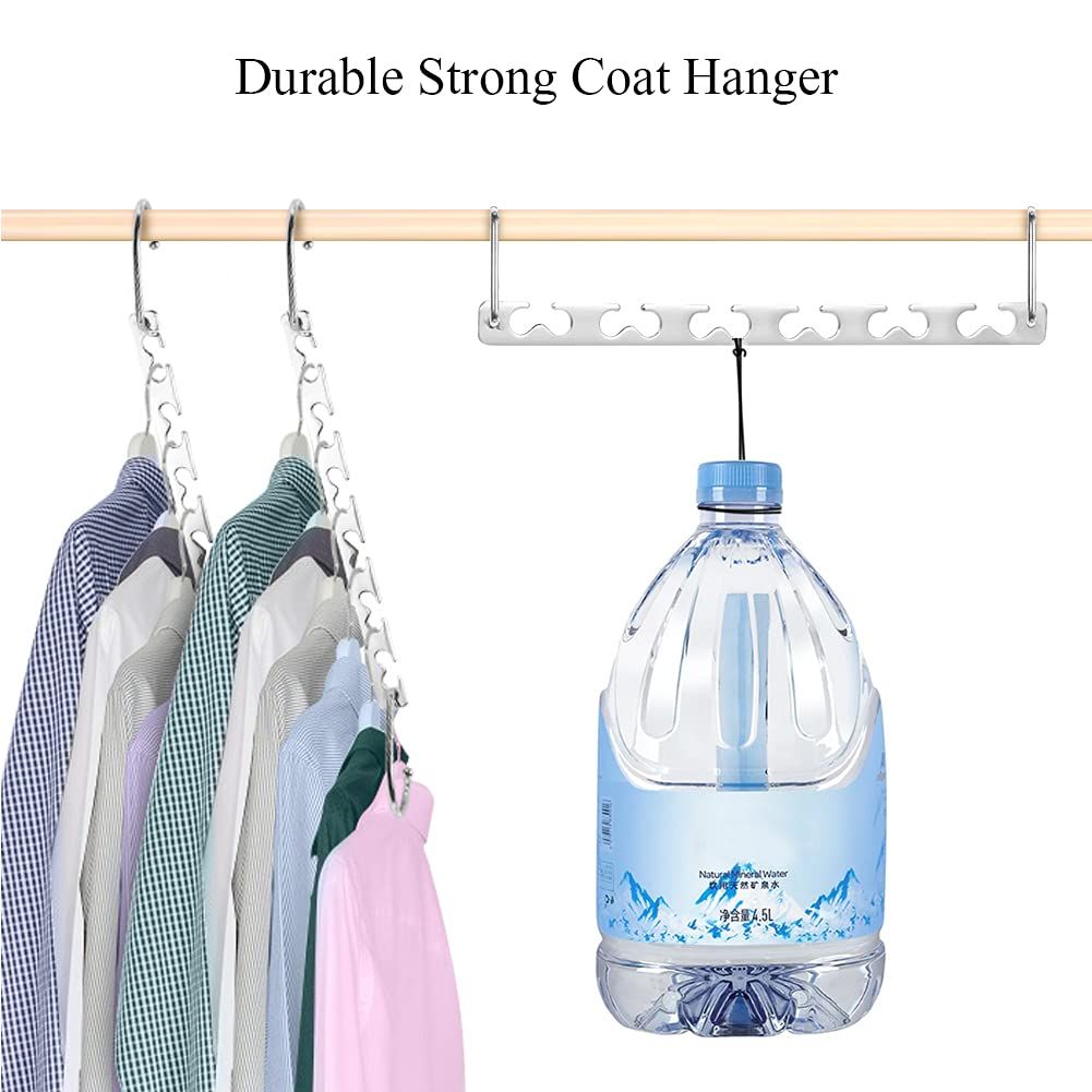 6pcs Magic Clothing Sturdy Metal Hangers Wardrobe Closet Organizer Space Saving Hanger Pack of 6 Cascading Hangers