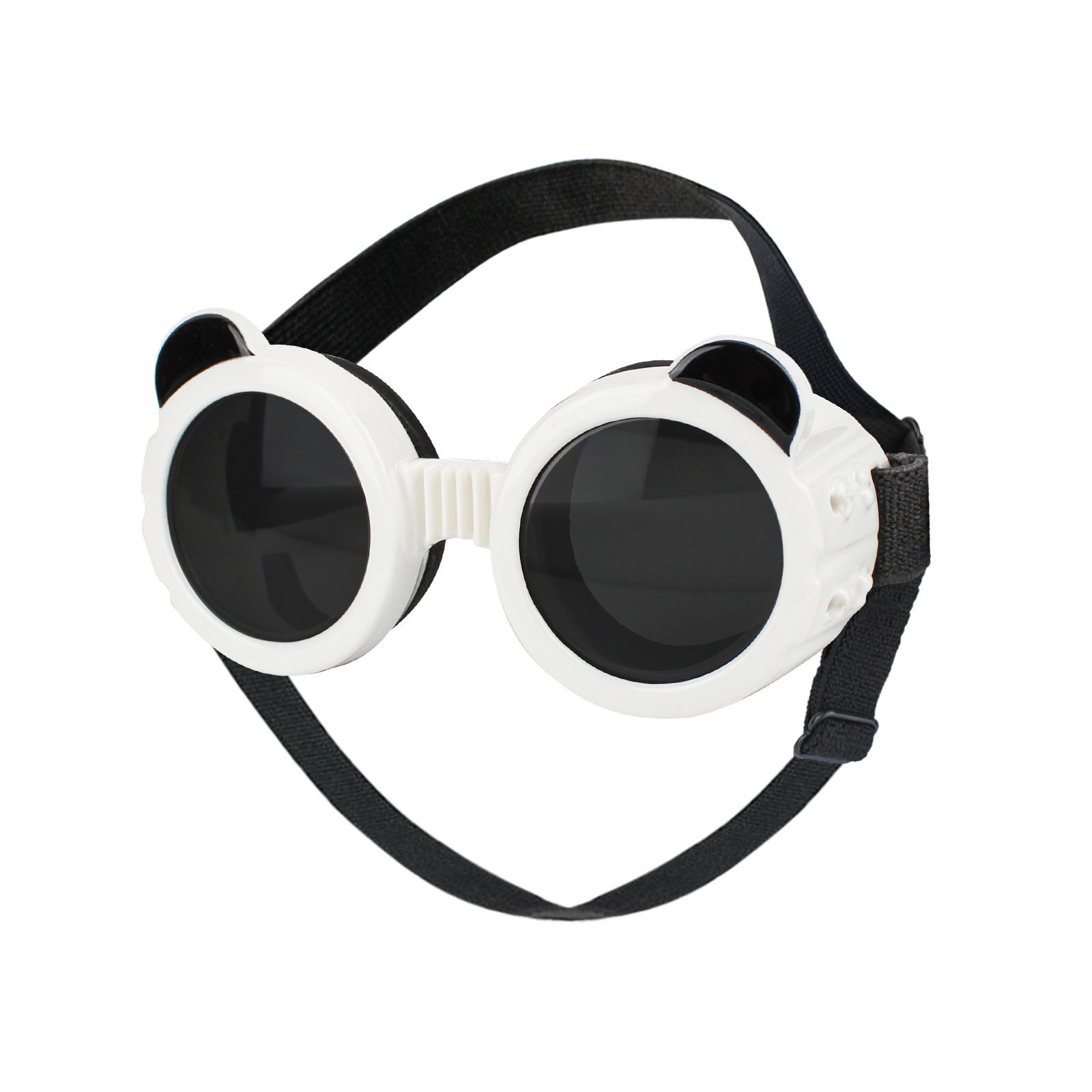 Dog Goggles for Small Dog UV/Wind/Dust Protection Dog Sunglasses for Small Breed with Adjustable Strap - White