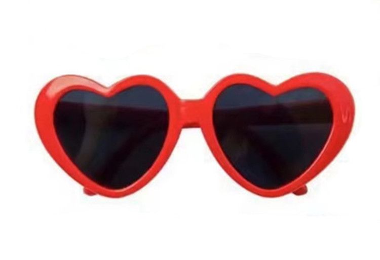 Dog Small Breed up to 15lbs Puppy Cat Pet Heart Tiny Sunglasses Photos Props Pets Party Decor Dog Sunglasses(Red)