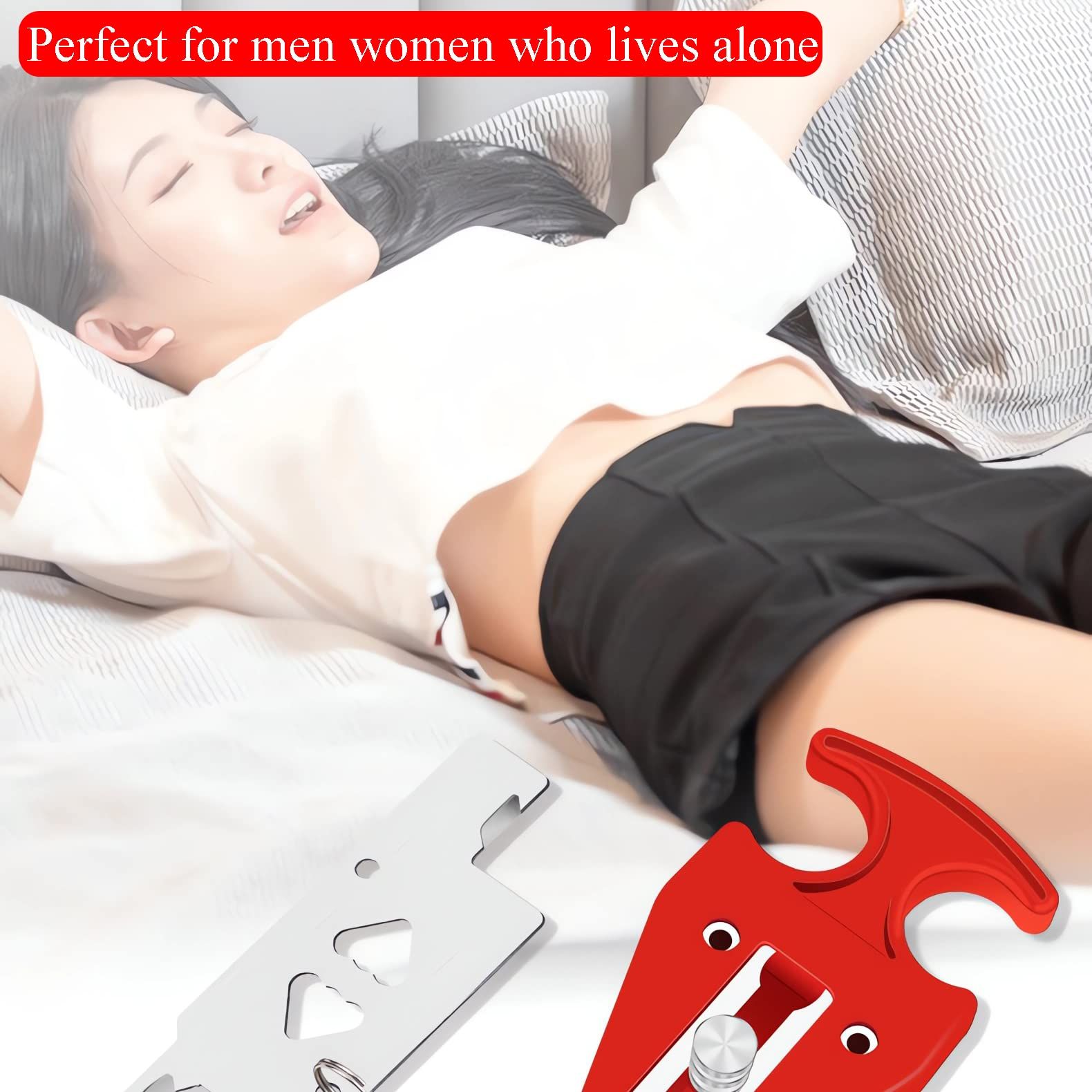 Portable Door Lock for Hotel Home Apartment, Door Blocker Security No Drill Door Lock for Privacy and Safety Portable Safety Locks