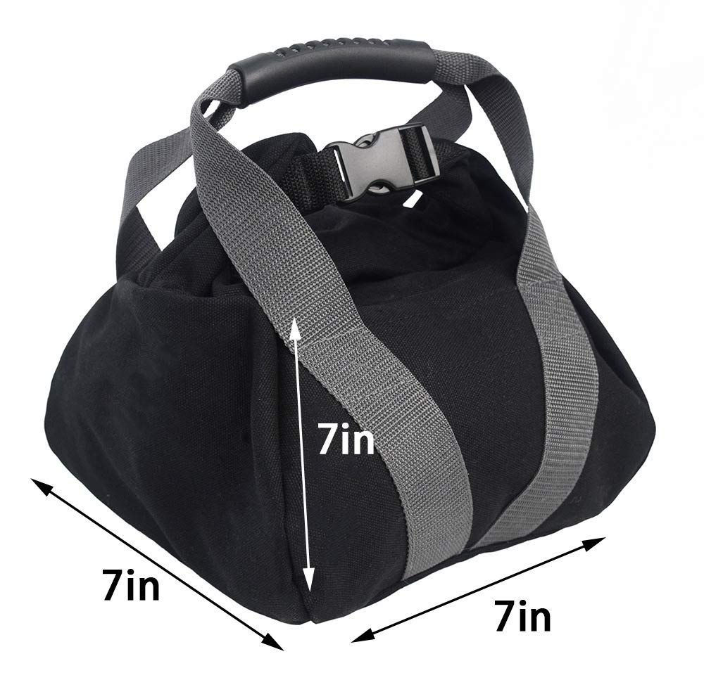 Portable Fitness Sandbag Kettlebell Weightlifting Sand Bag with Handle, Adjustable Gym Travel Indoor Exercise Bodybuilding Tools
