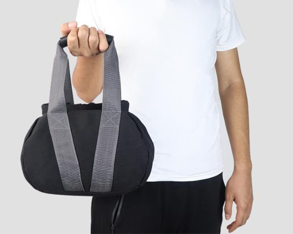 Portable Fitness Sandbag Kettlebell Weightlifting Sand Bag with Handle, Adjustable Gym Travel Indoor Exercise Bodybuilding Tools