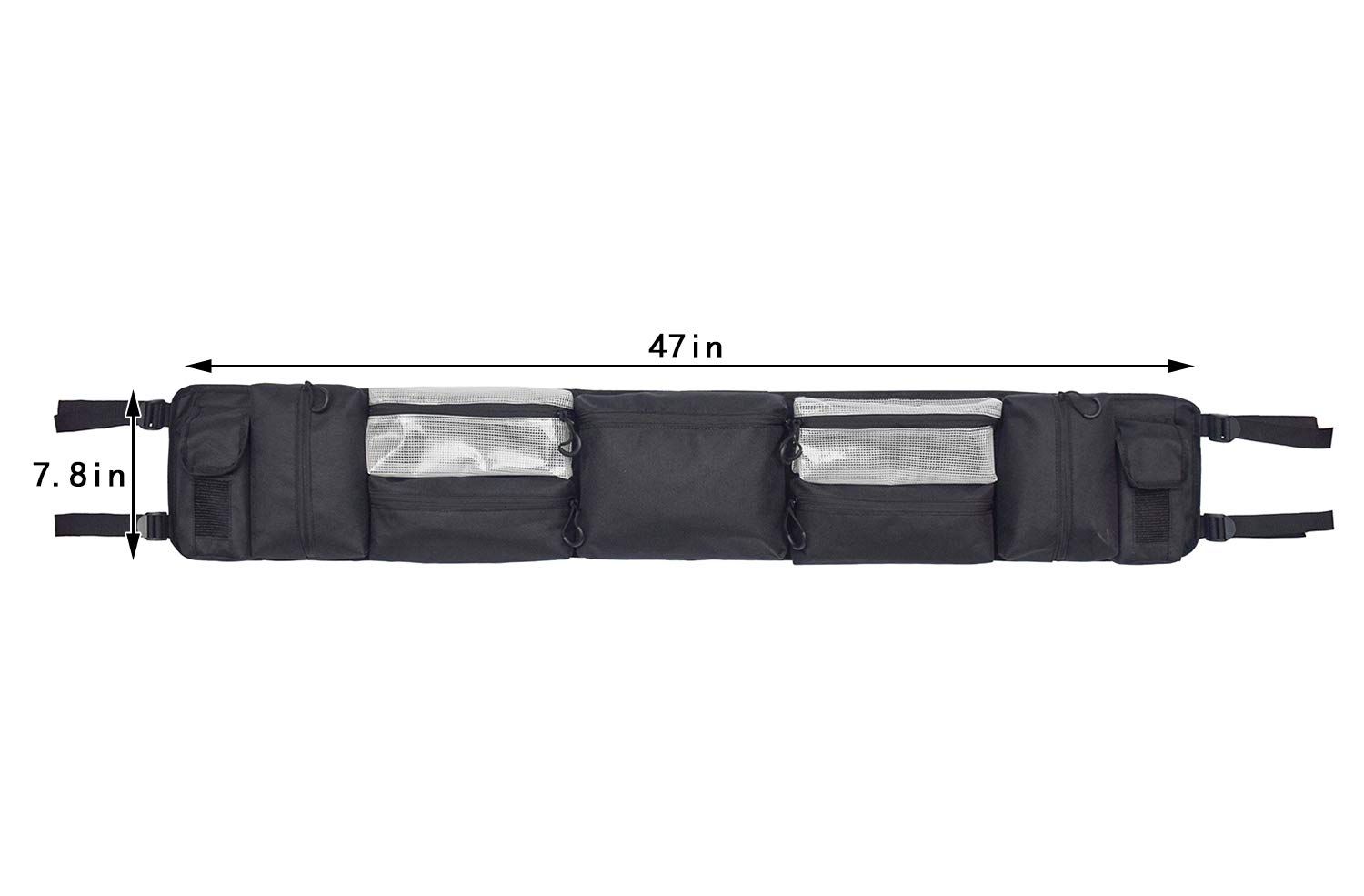 UTV Roll Cage Organizer Case, Cargo Rear Storage Bag Gear Bags,Tools Storage Solution for Most Full Size UTVs and UTVs