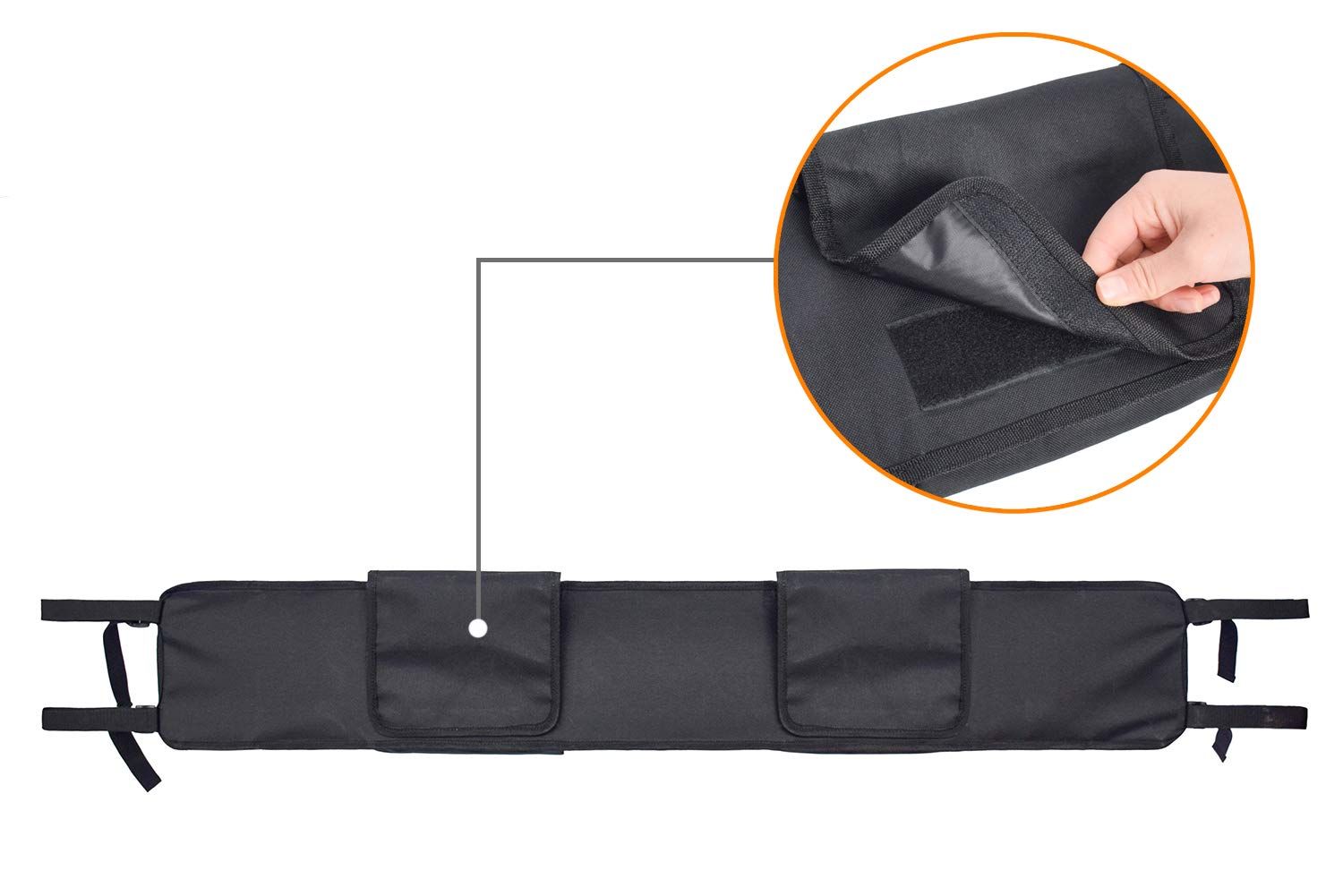 UTV Roll Cage Organizer Case, Cargo Rear Storage Bag Gear Bags,Tools Storage Solution for Most Full Size UTVs and UTVs