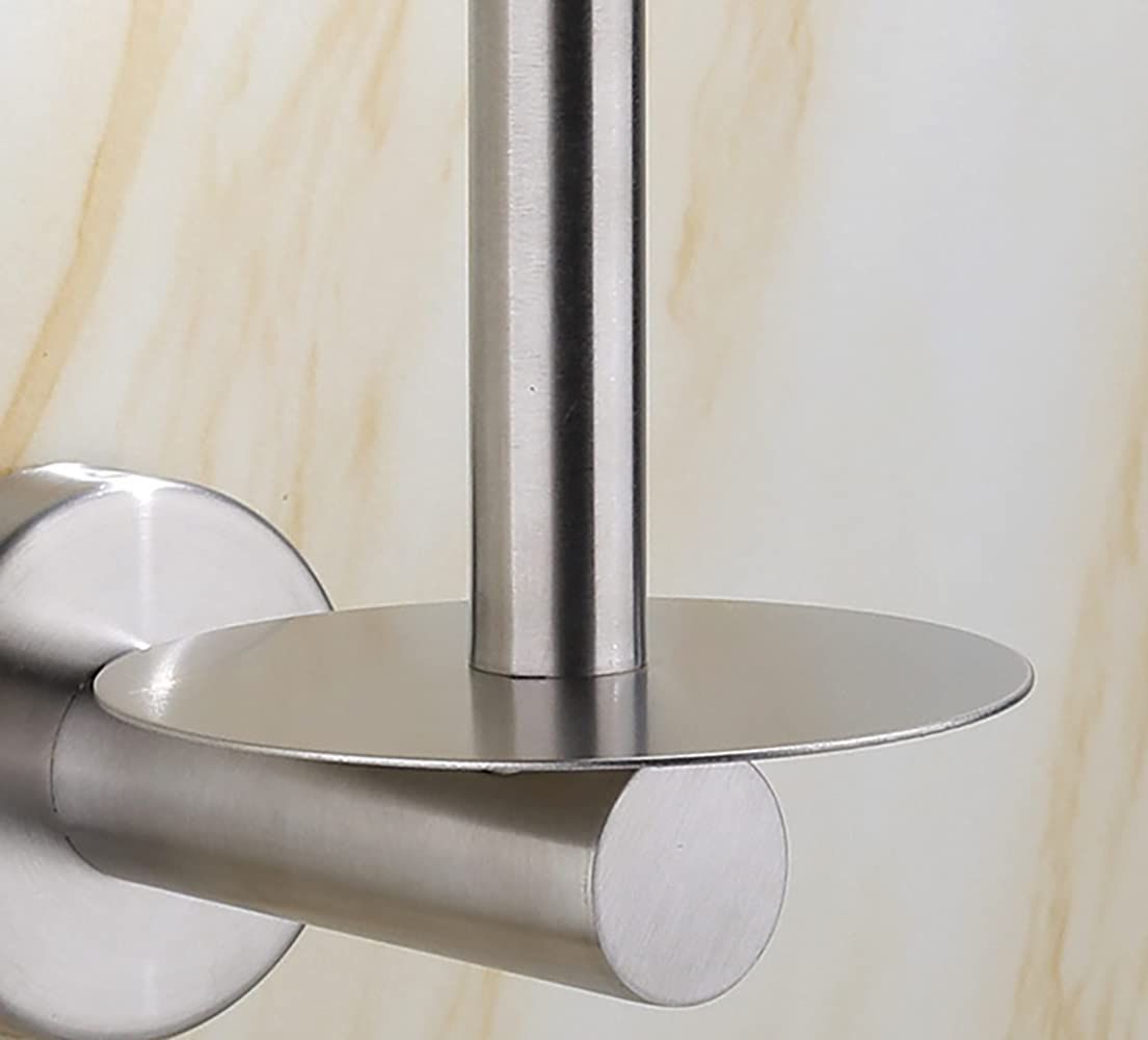 Metal Toilet Paper Holder Stand Toilet Tissue Wall Mount/Self Adhesive Toilet Paper Roll Dispenser for Bathroom/Powder Room