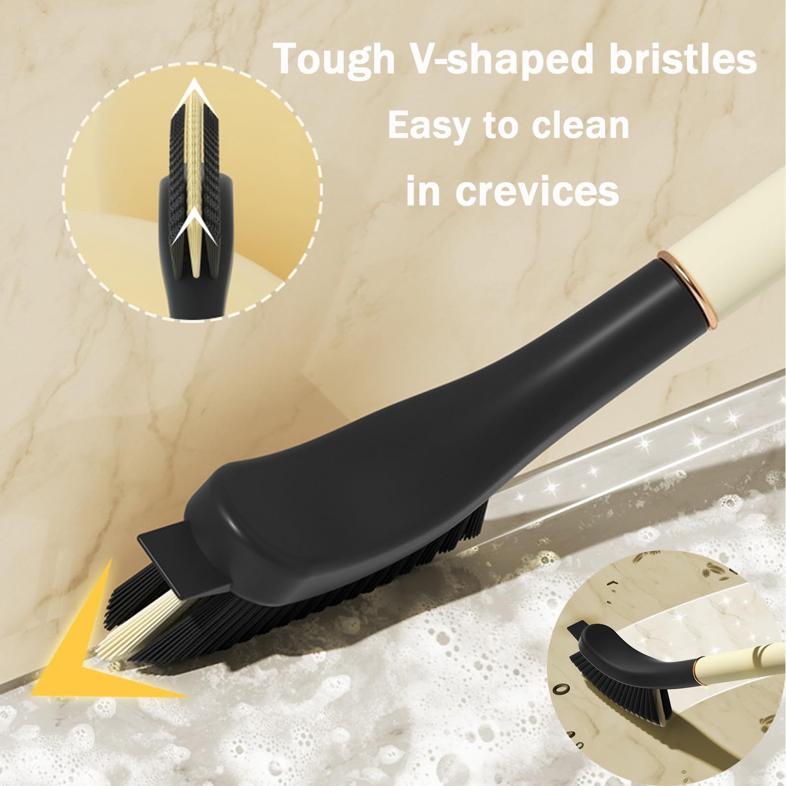 Crevice Cleaning Brush, Gap Cleaning Brush Bathroom Brush Cleaner Tool, Grout Cleaner Brush Bathroom Hard Bristle
