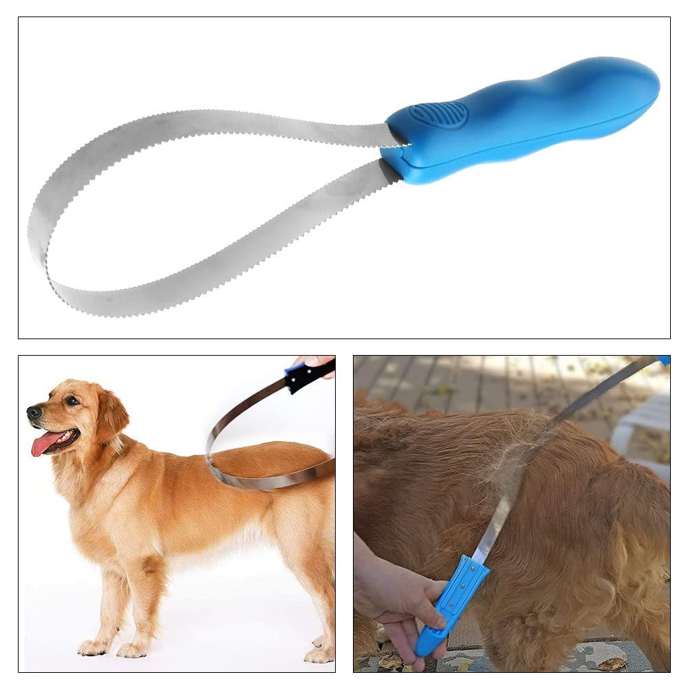Dual-Sided Shedding Blade Shedding Blade Horse Hair Brush Horse Shedding Tool Dog Grooming Tool with Soft Touch Grip Handle