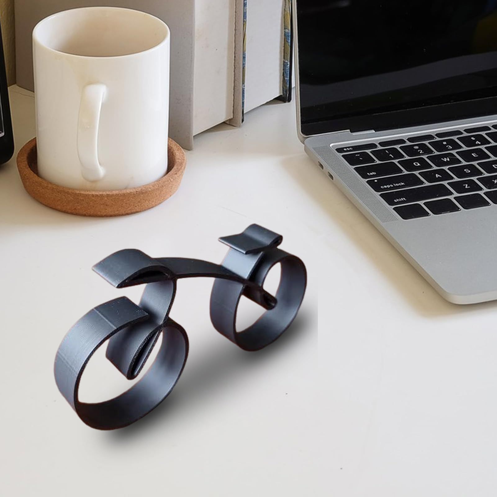 Wire Sculpture Ornaments Wire Framed Bicycle Sculpture Minimalistic Simple Style Fine Workmanship Home Decoration Black
