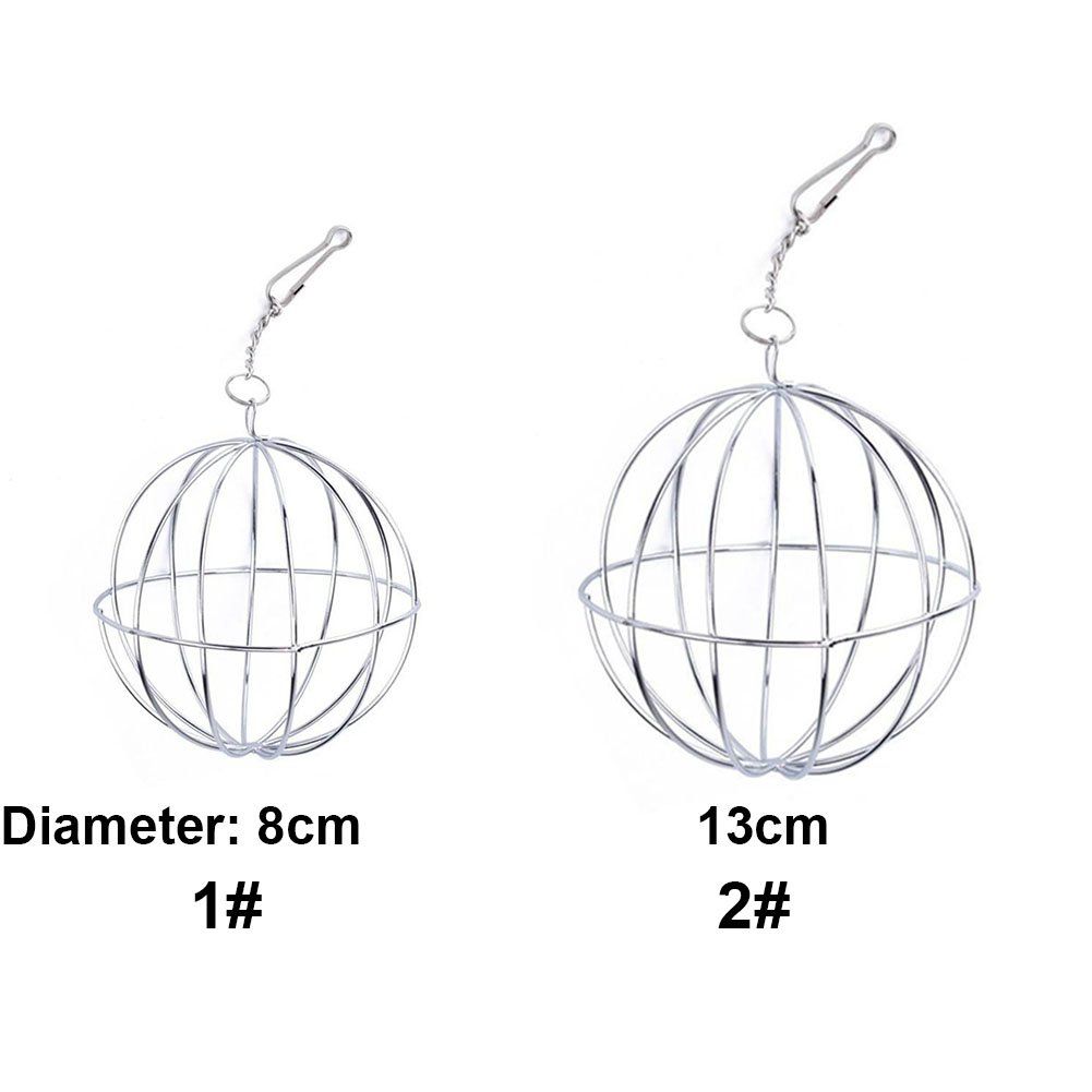 Metal Food-Ball, Guinea Pig Hay Feeder, 8cm Feed Ball for Rodents, Rabbit Grass Manger Holder Feeding Dispenser for Bunny