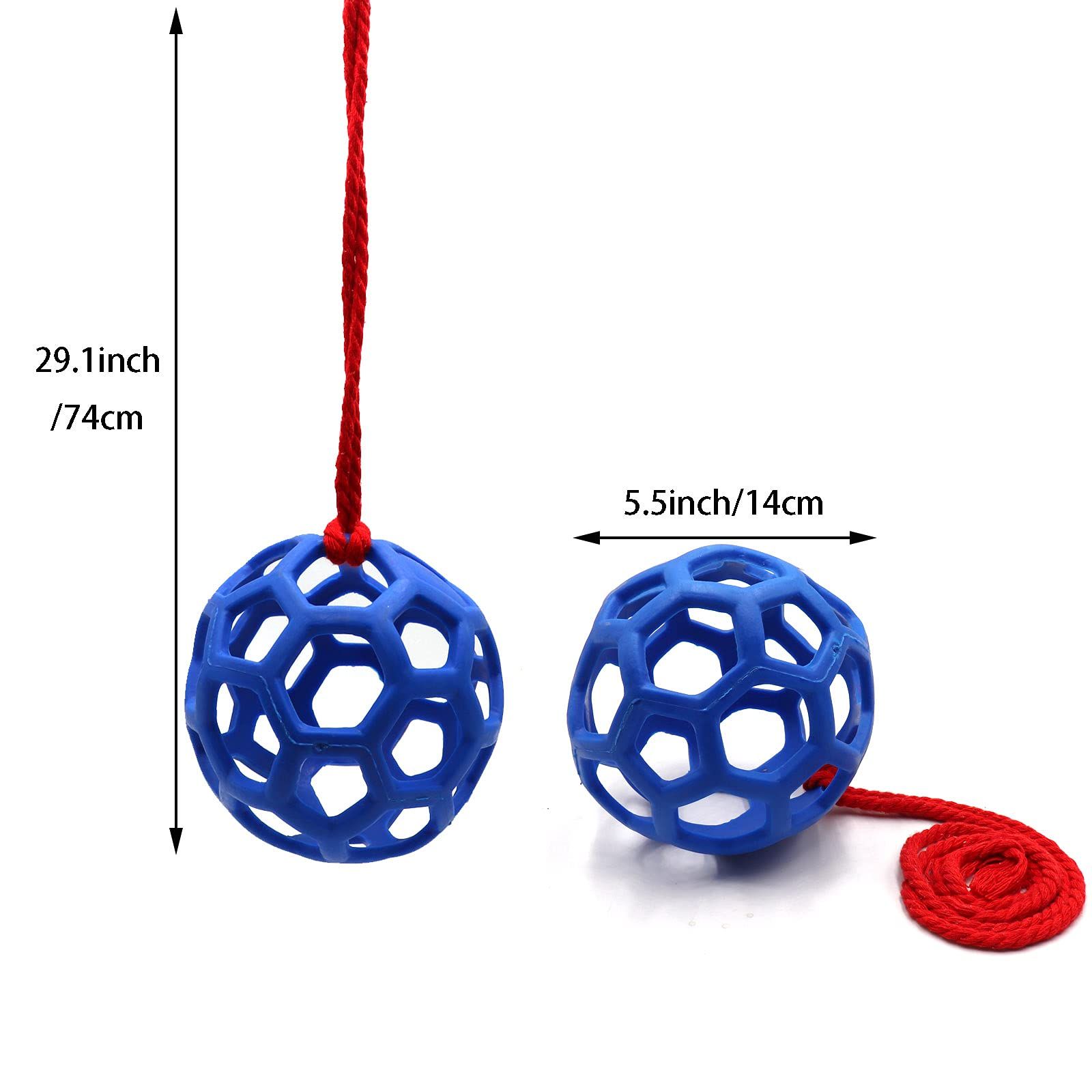 Hay Ball for Horses, Goats, Sheep, Stress Relief, Pack of 2 (Blue) to keep the horse or goat busy and relieve stress