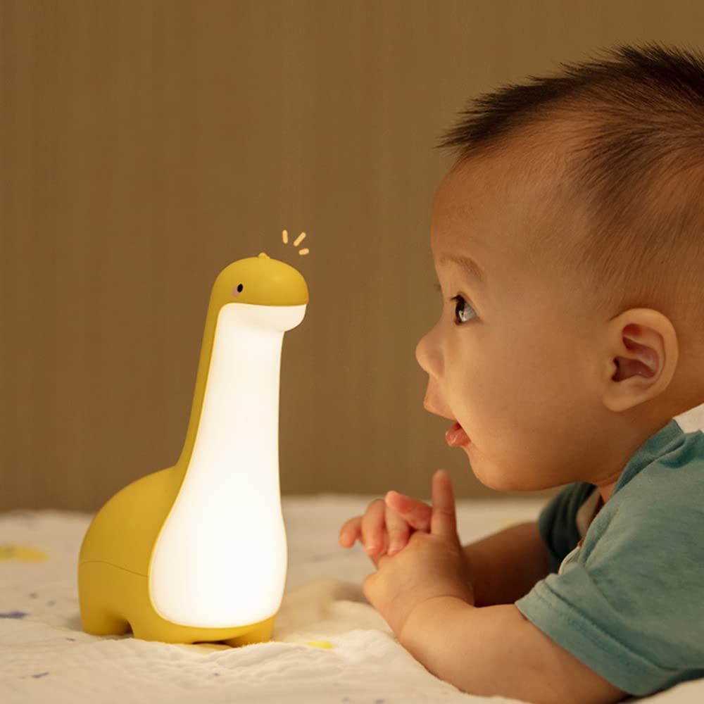 Dinosaur Night Lamp, Dimmable Bedside Night Light USB Rechargeable, Kids Bedroom Sleep Light, Cute Gifts for Girls