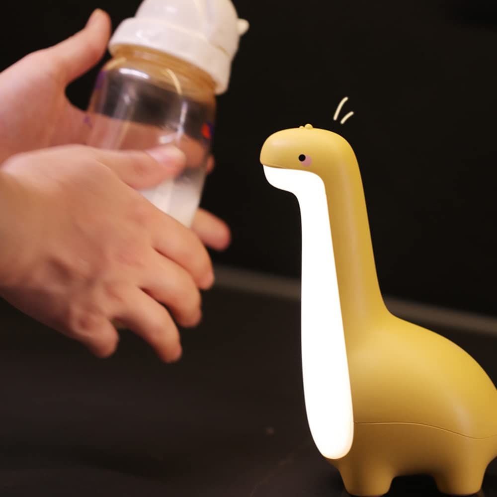 Dinosaur Night Lamp, Dimmable Bedside Night Light USB Rechargeable, Kids Bedroom Sleep Light, Cute Gifts for Girls