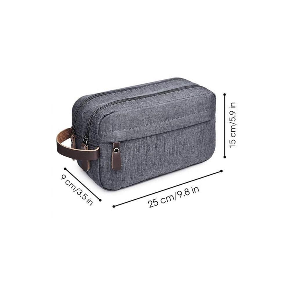 Canvas Toiletry Bag Men Travel Toiletry Bag 3.5x5.9x9.8 inch Shaving Bags Kit Travel Bathroom Bag for Men