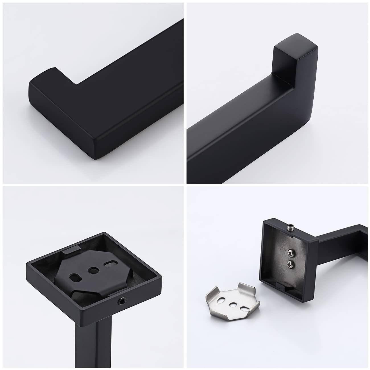 Matte Black Toilet Paper Holder Wall Mount Bathroom Toilet Paper Holder for Mega Rolls SUS304 Stainless Steel Matte Black