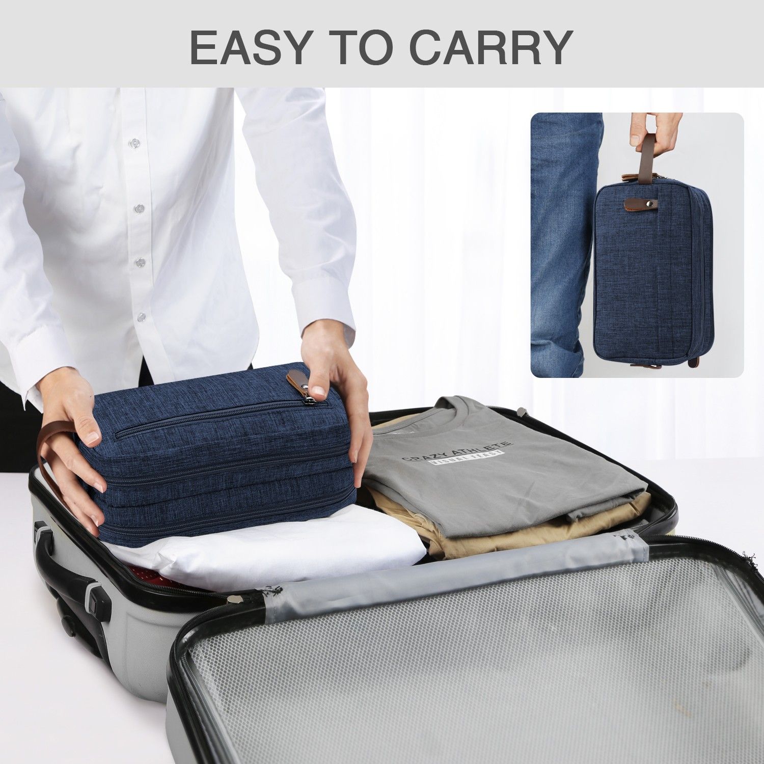 Travel Hanging Toiletry Bag Waterproof Wash Bag for Men & Women Toiletries Organizer Make Up Bag Cosmetic Bag
