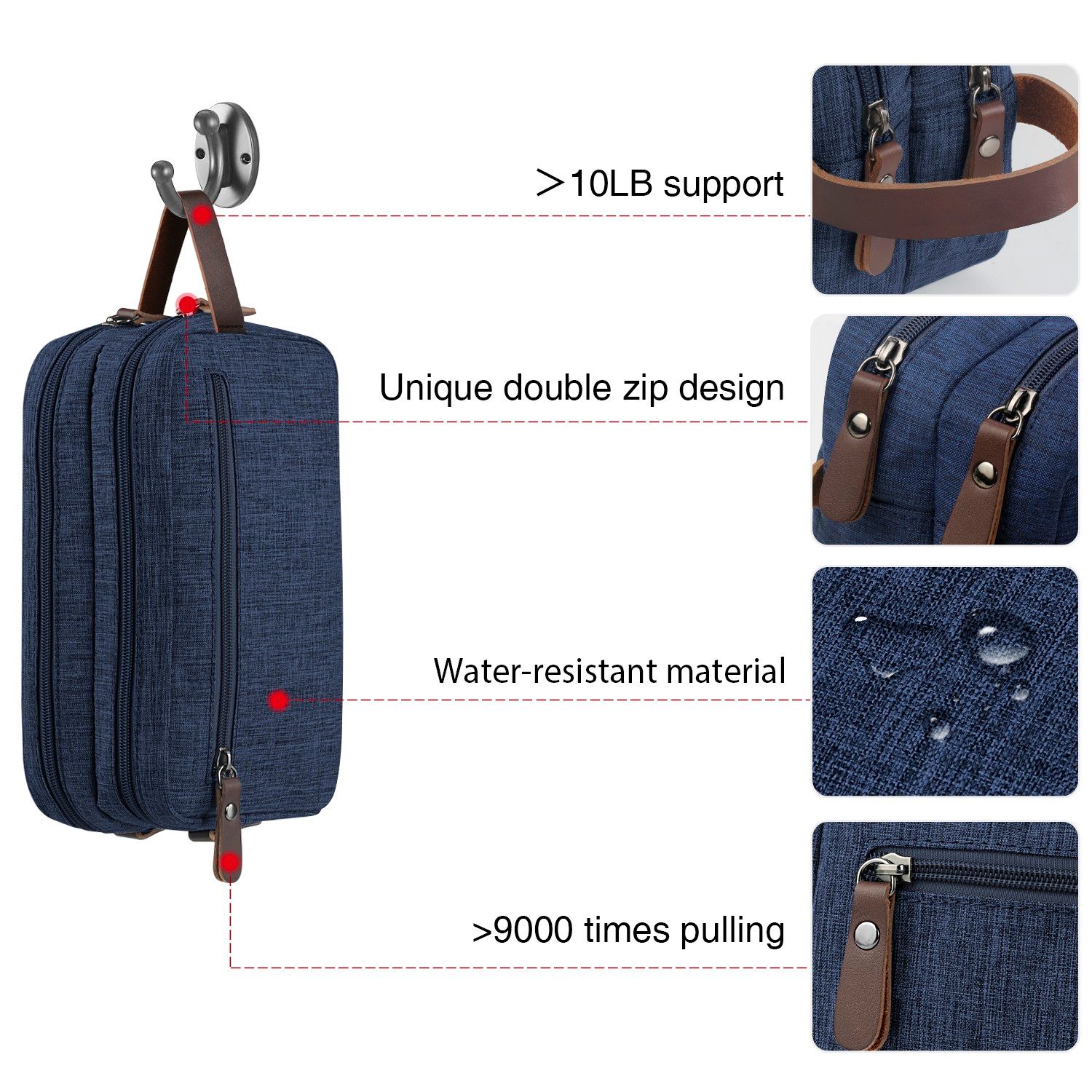 Travel Hanging Toiletry Bag Waterproof Wash Bag for Men & Women Toiletries Organizer Make Up Bag Cosmetic Bag