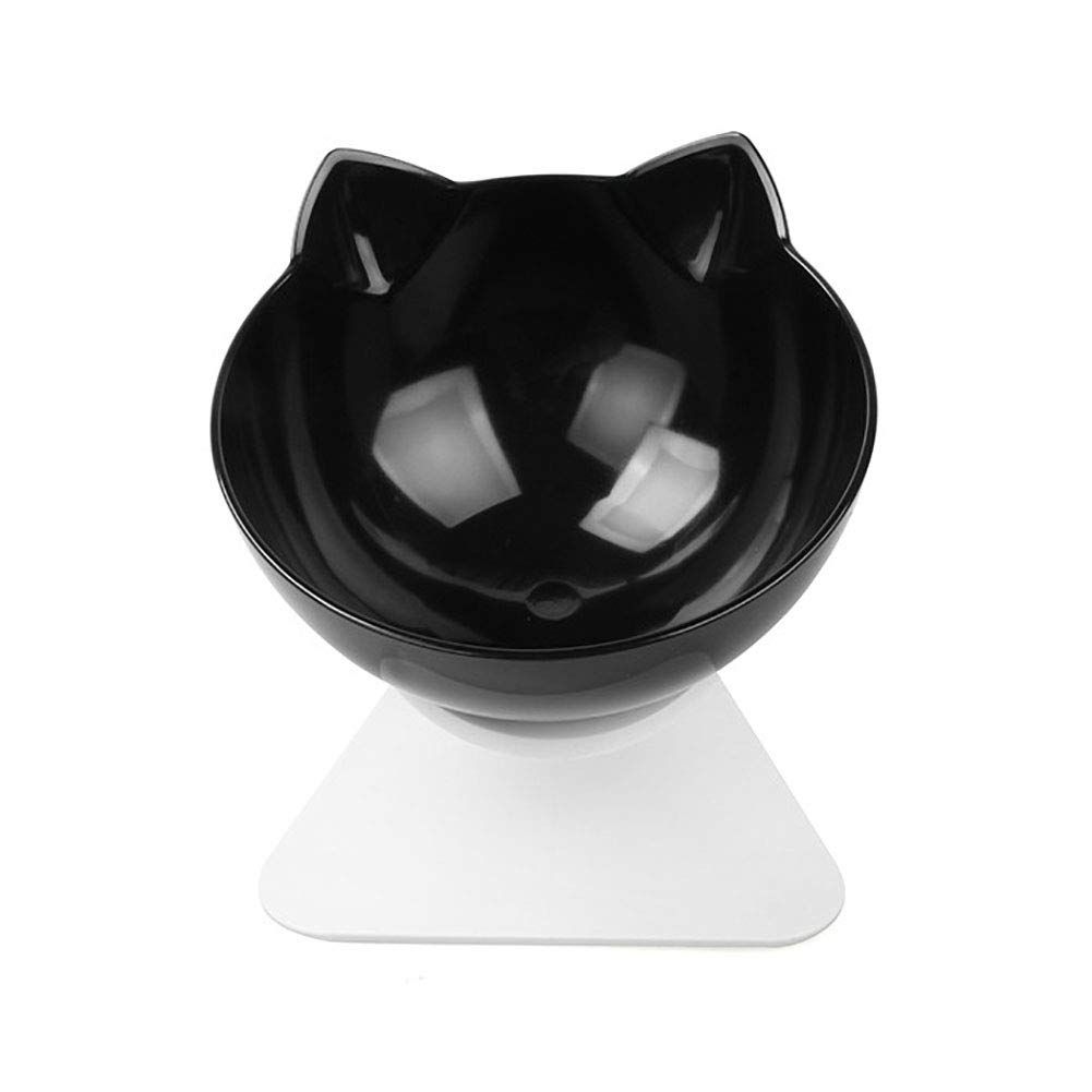 Cat Elevated Bowl with Raised Stand, Tilted Design Neck Guard Stand Raised Pet Food Water Feeder Bowl for Cats or Small Dogs